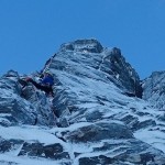 Me leading pitch 2 of Crest Route