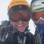 On the summit of Stob Ban on final day of a winter climbing course