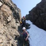 Descending from An Dorus during a Cuillin Munros Course