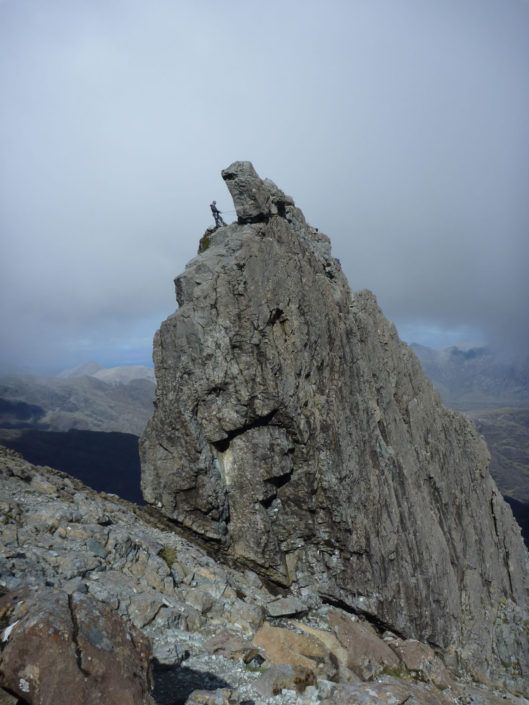 The iconic In Pinn, encountered on the Cuillin Ridge Traverse