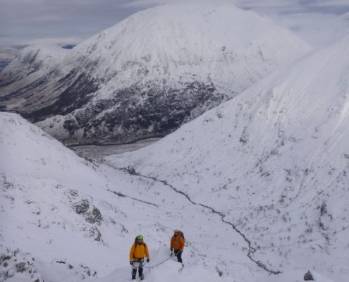 Great winter mountaineering conditions in the Mamores