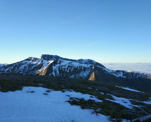 Views towards Carn Mor Dearg and Ben Nevis