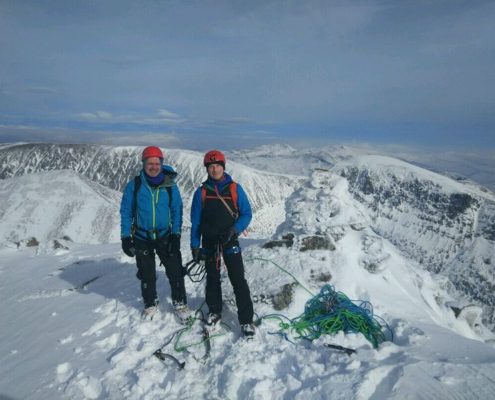 NE Buttress Ben Nevis Guided Winter Climbing