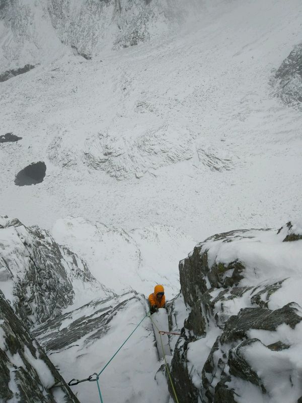 Andy on Slab Climb, Ben Nevis