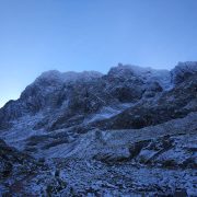 Early start to winter: Ledge Route, Ben Nevis