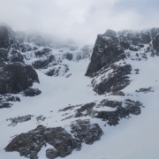 Mostly brilliant ice in Green Gully, Ben Nevis